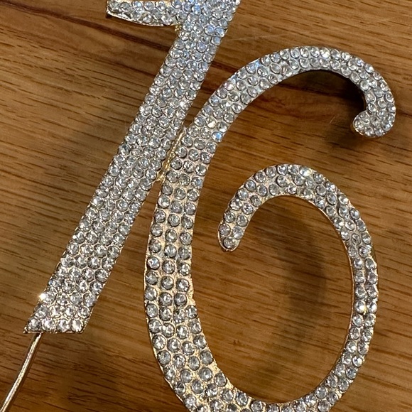 Monogram Cake Toppers - Gold Rhinestone - 16 - Picture 3 of 14